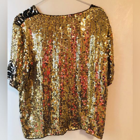 Gold Sequin hand made in India L - Picture 3 of 9